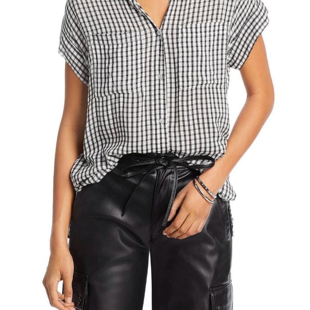 RAILS NAVY GINGHAM BUTTON DOWN SIZE S - Picture 2 of 7